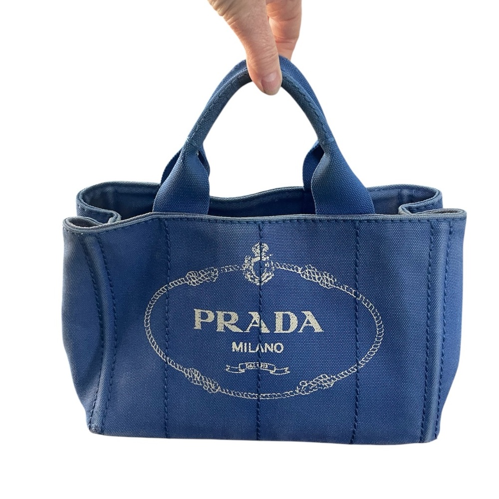 Prada blue denim tote - Picture 1 of 11